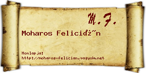Moharos Felicián névjegykártya